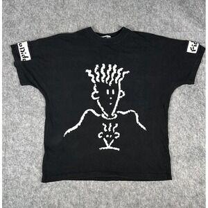 Vintage Fido Dido cartoon Grail Tee Streetwear T-Shirt Sz Large Black  Original